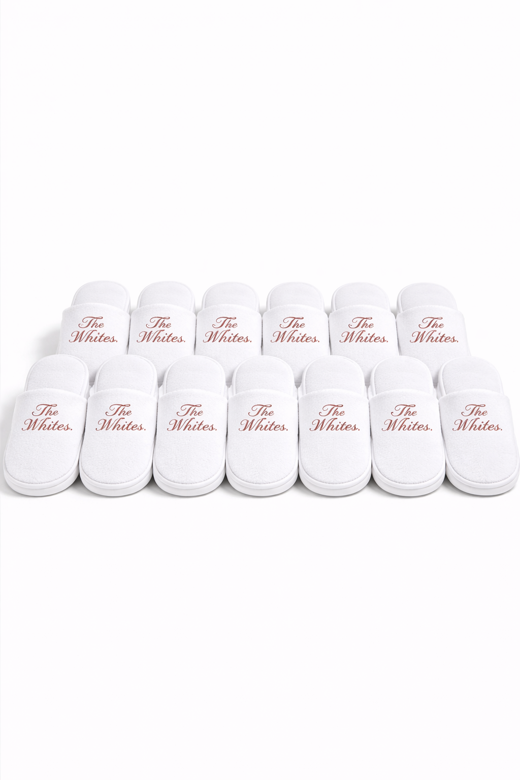 Personalised wedding guest slippers bulk