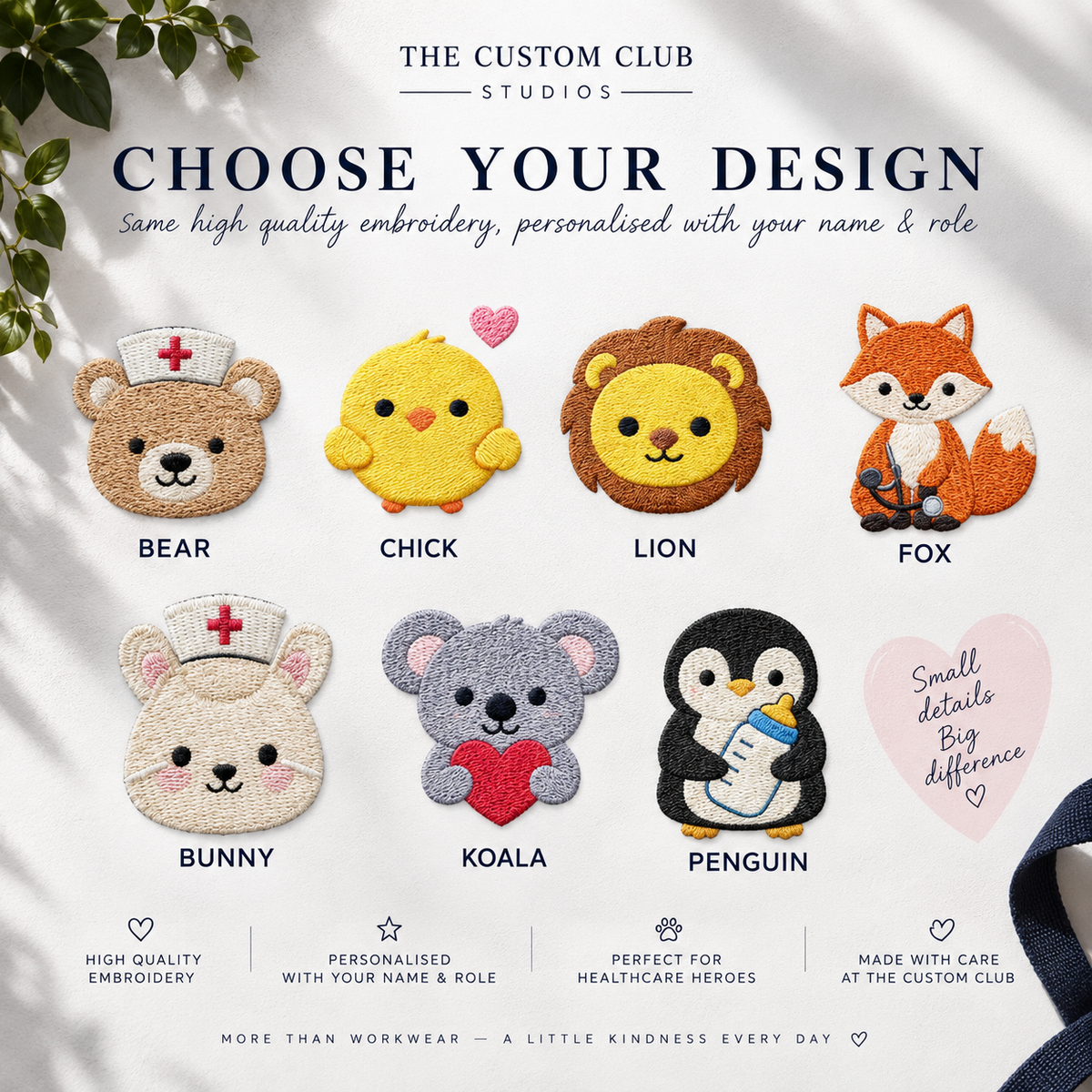 Personalised Healthcare Character Fleece or Zip-Up Hoodie
