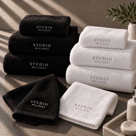 Towels with business name or logo