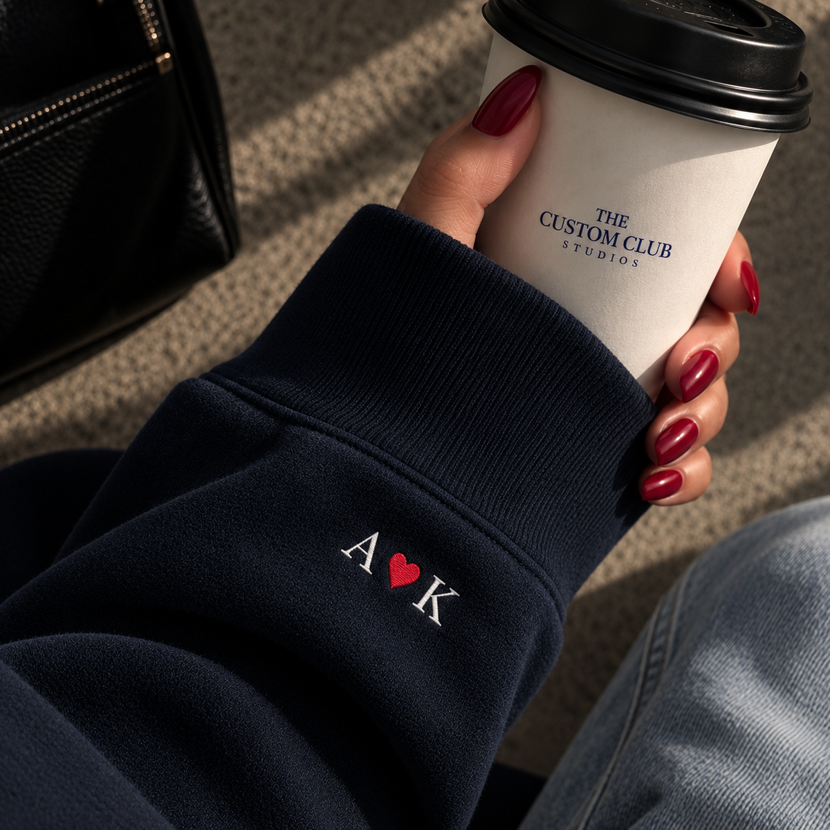 Personalised Initials Sleeve Hoodie & Sweatshirt