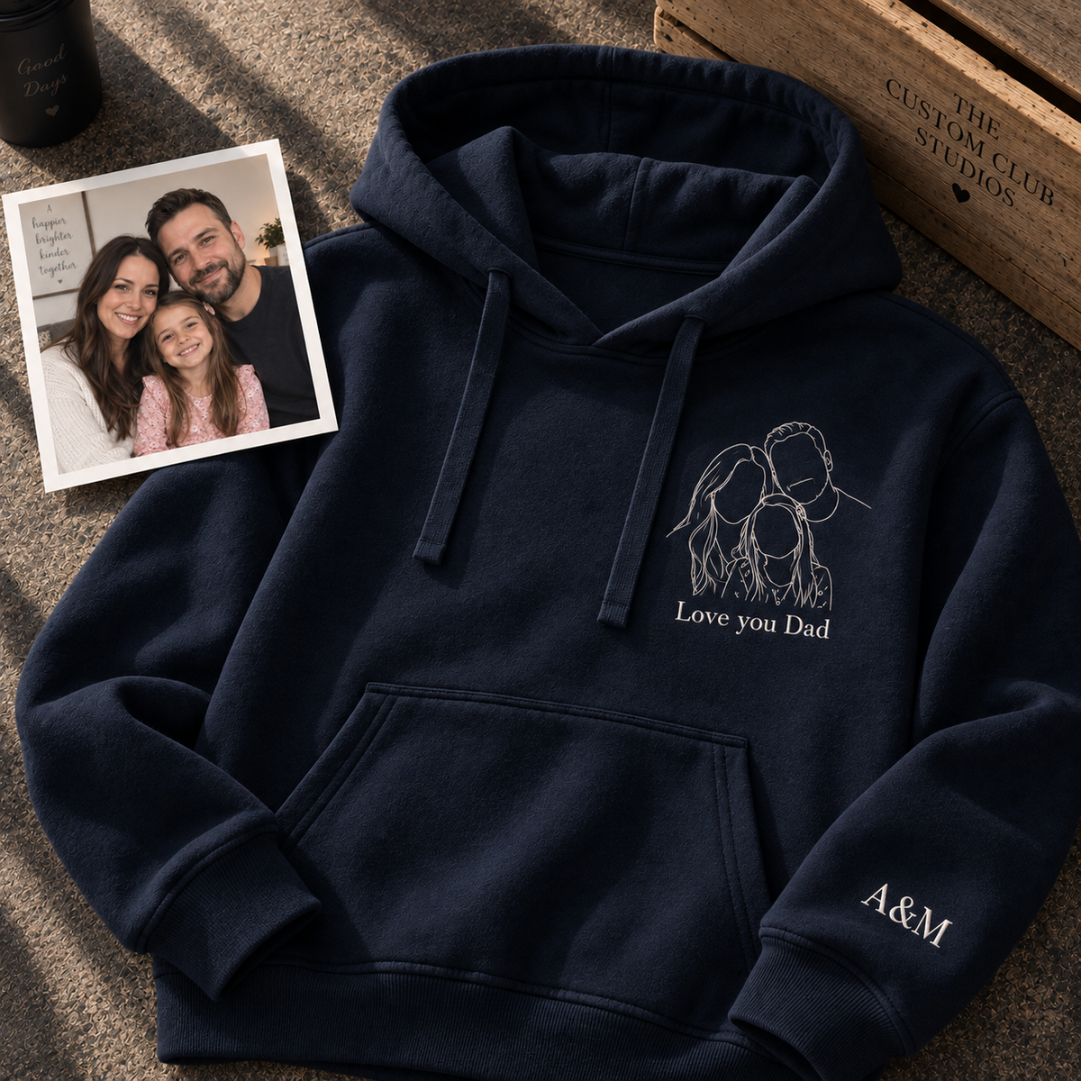 Photo outline tshirt sweater hoodie or zip up hoodie