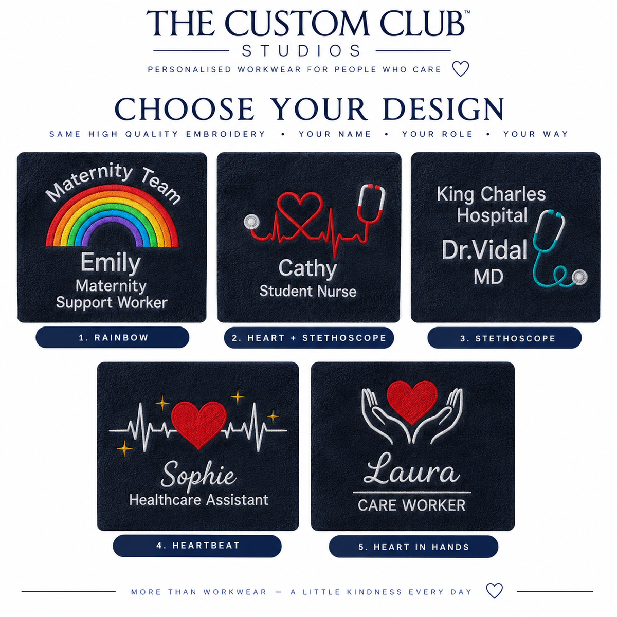 Healthworker zip up hoodie or Fleece (multiple designs)