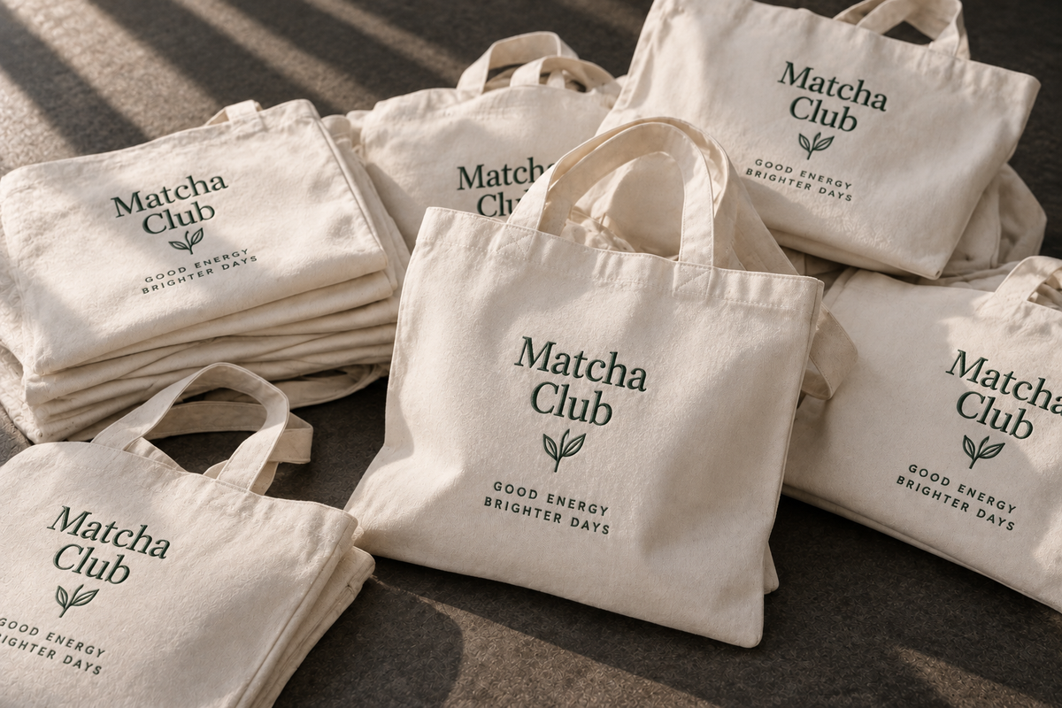 Tote bags with business name or logo