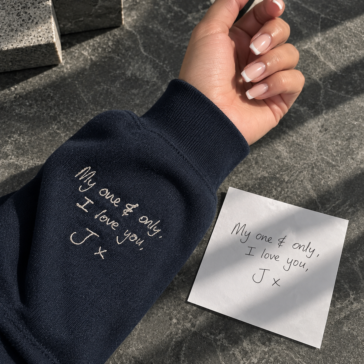 Your handwritten note / kids drawings on clothing