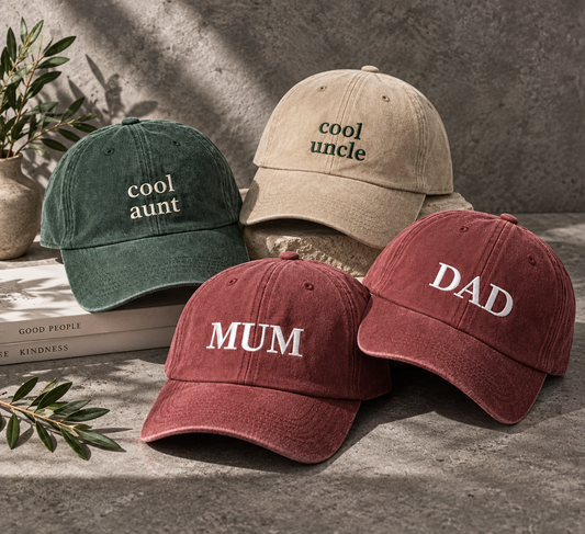 Personalised Family cap, Mum, Dad, Nan, Grandad & More