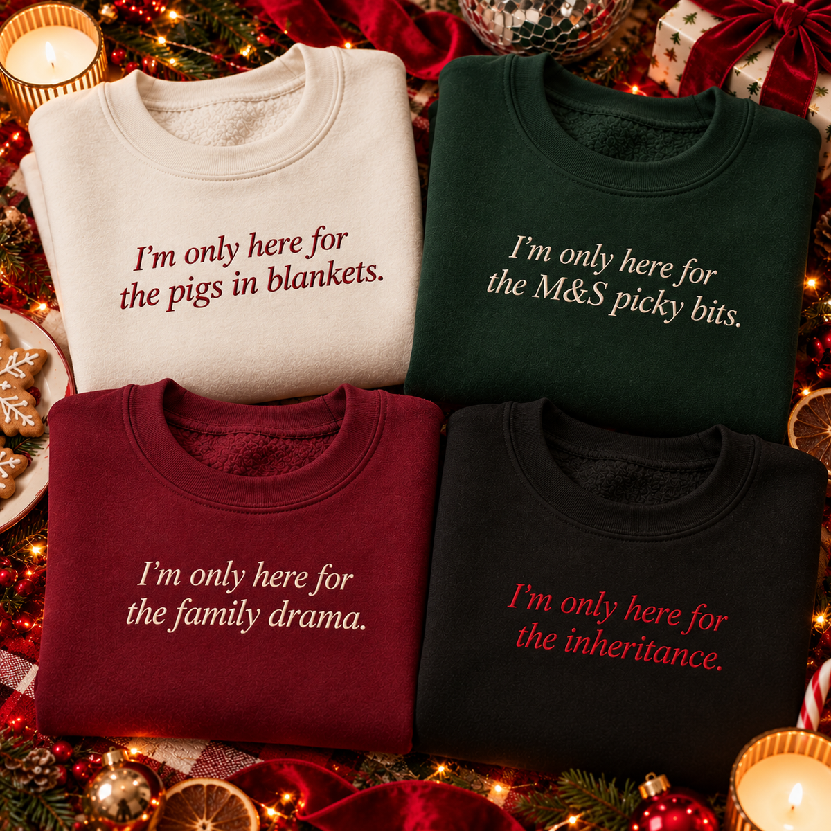 I'm only here for the ..... christmas jumpers