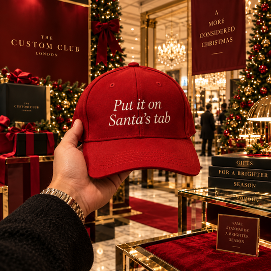 Personalised Christmas slogan caps