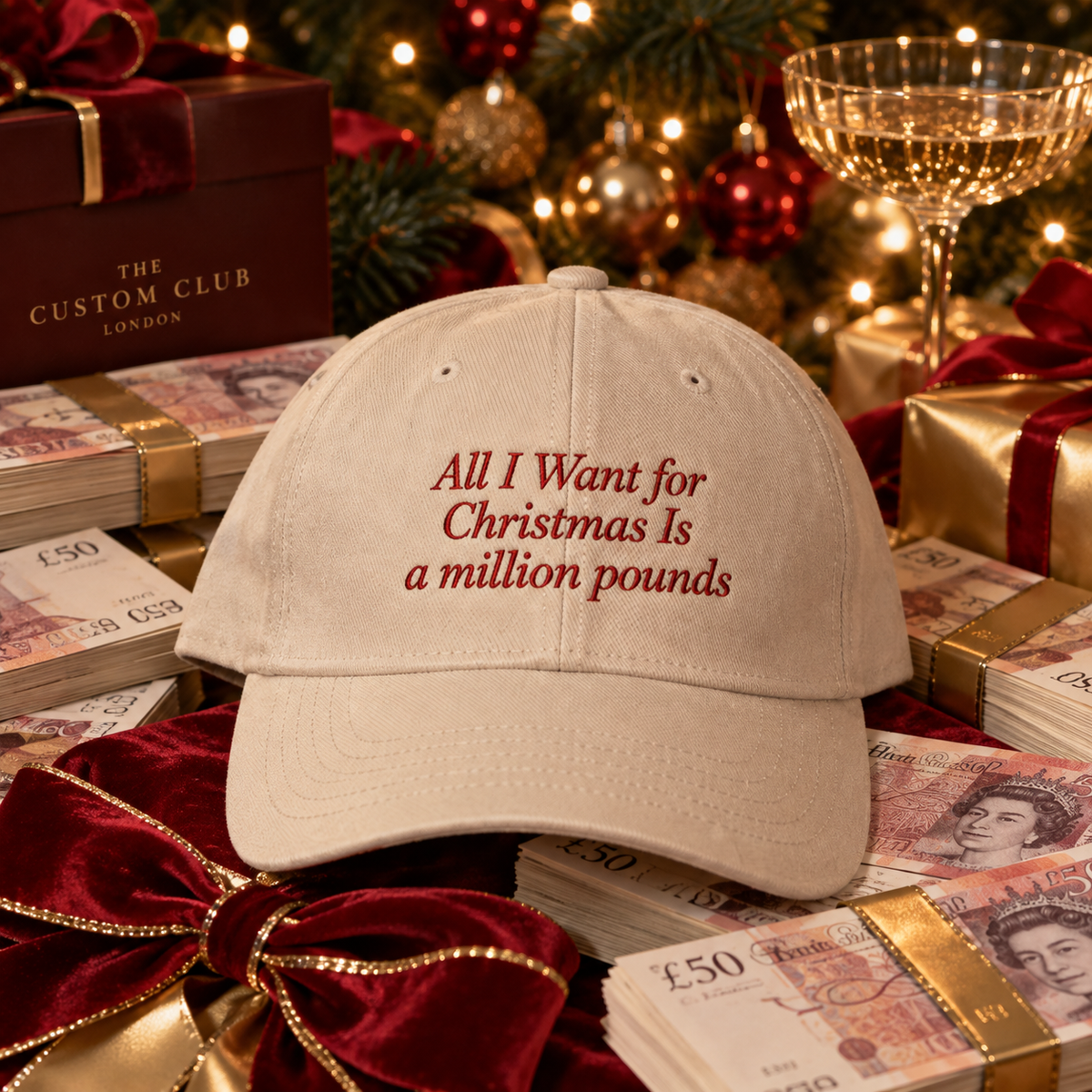 Personalised Christmas slogan caps