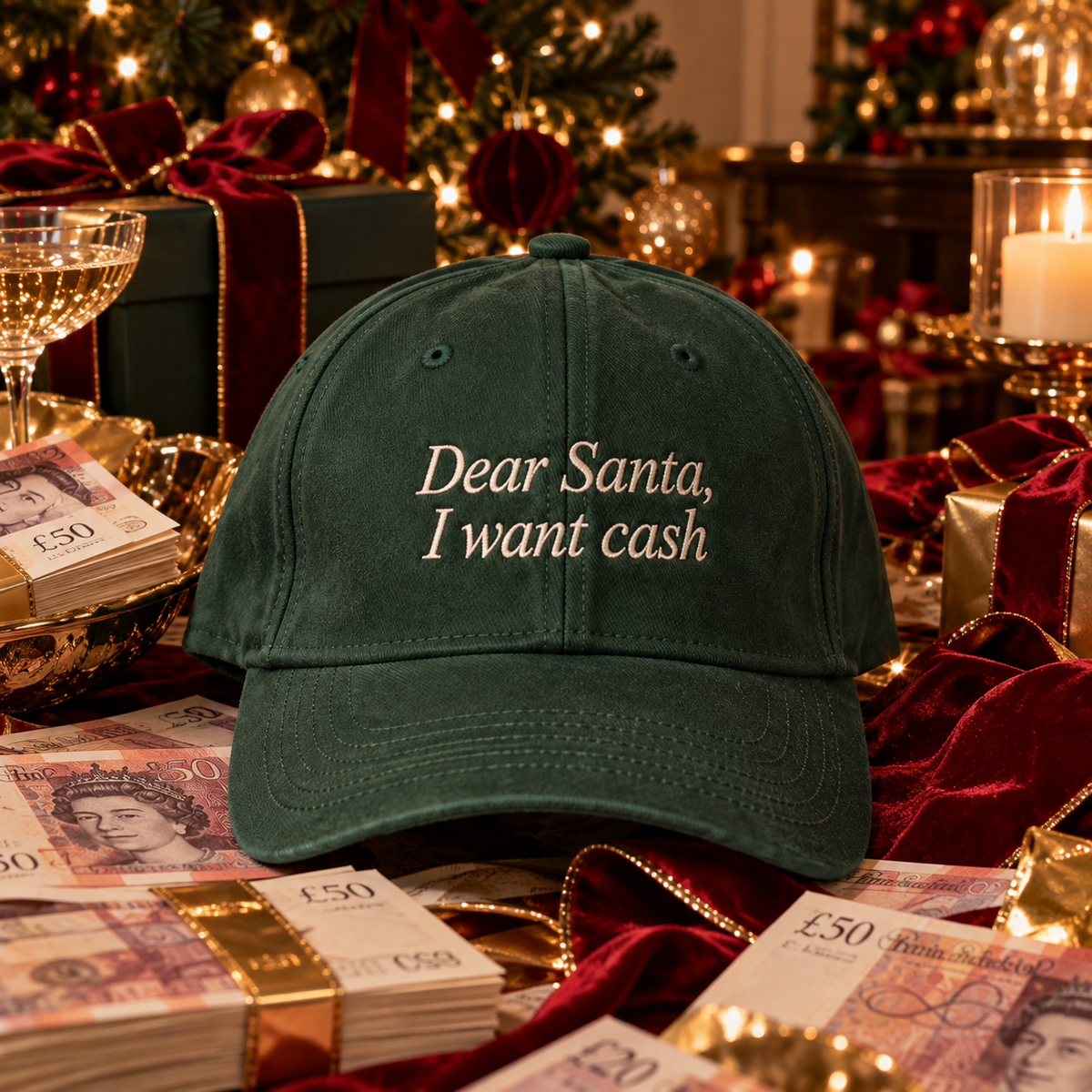 Personalised Christmas slogan caps