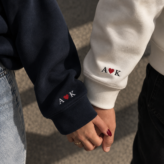 Personalised Initials Sleeve Hoodie & Sweatshirt