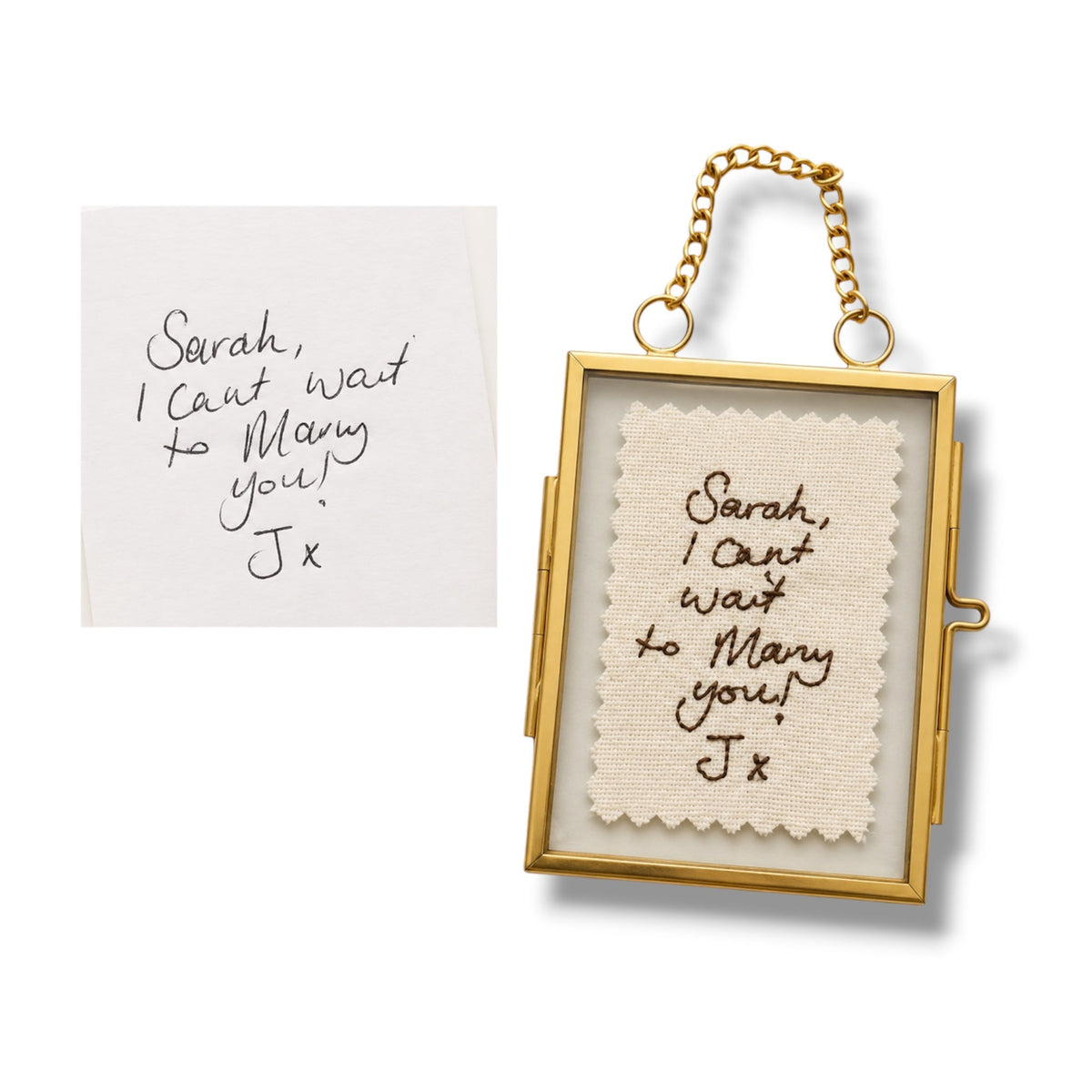 Personalised mini hanging frames / decoration
