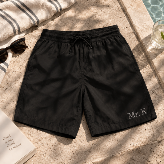 mens personalised swim shorts