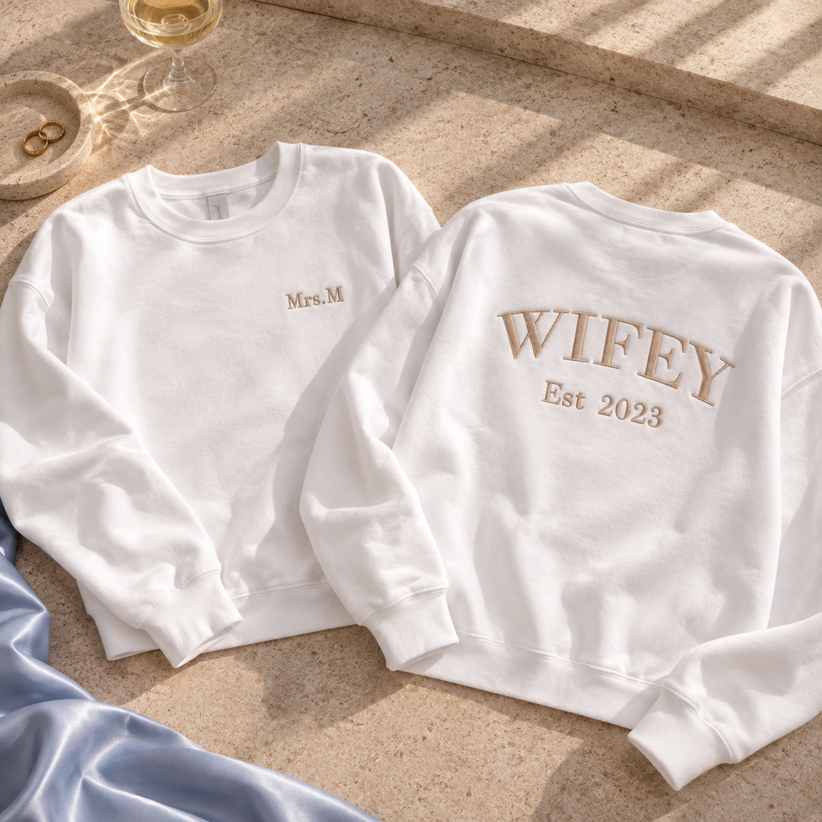 Personalised wifey back detail sweatshirt