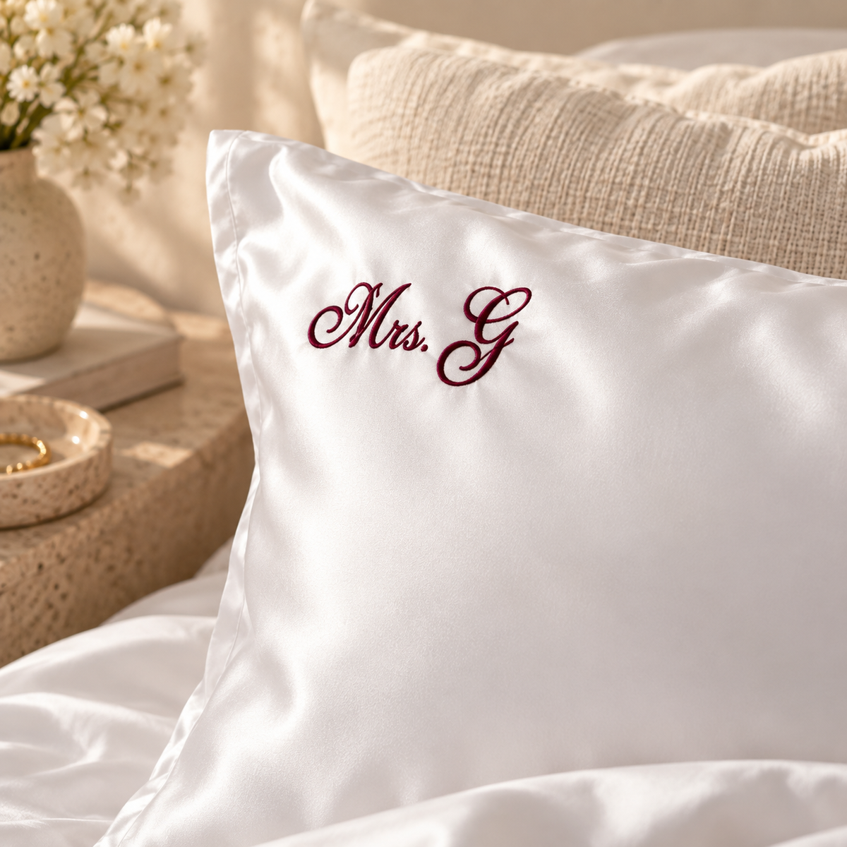 personalised satin pillowcase