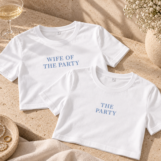 Custom Bridal fitted crop tshirt, single or bundle