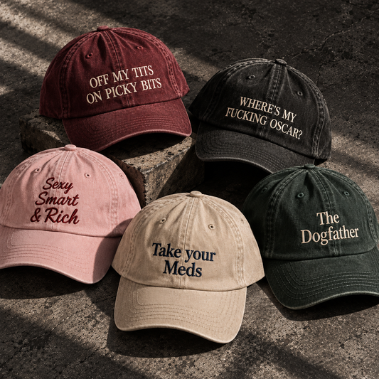 Custom cap with slogan (choose any slogan)