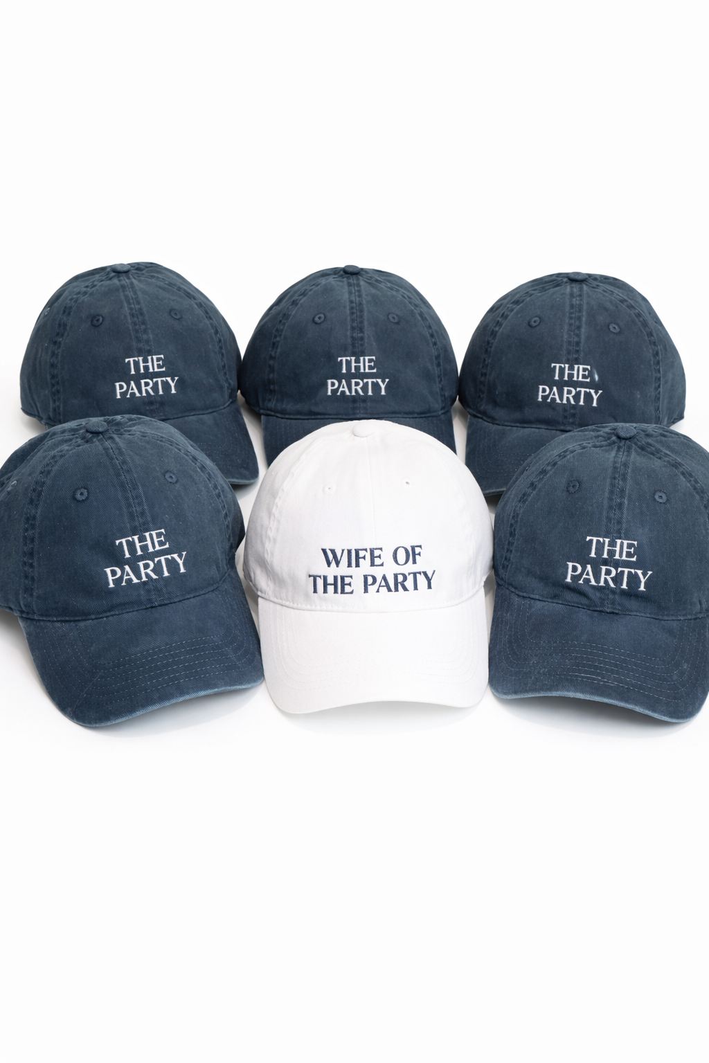 Wife of the party embroidered cap bundle