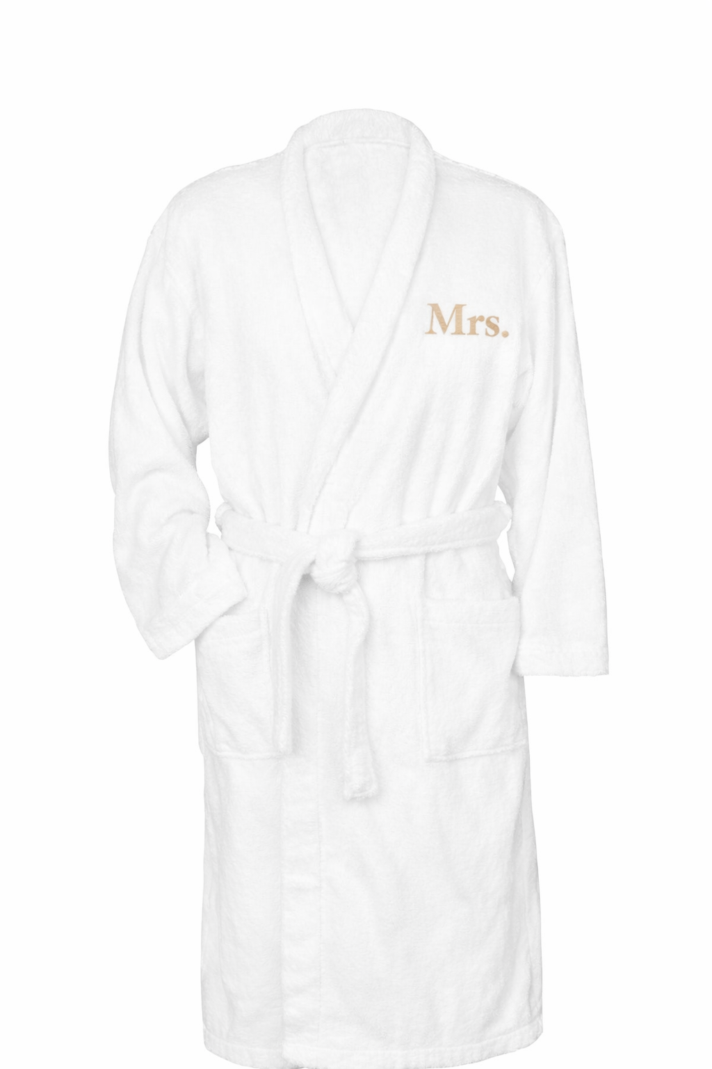 Personalised embroidered bridal velour bathrobe