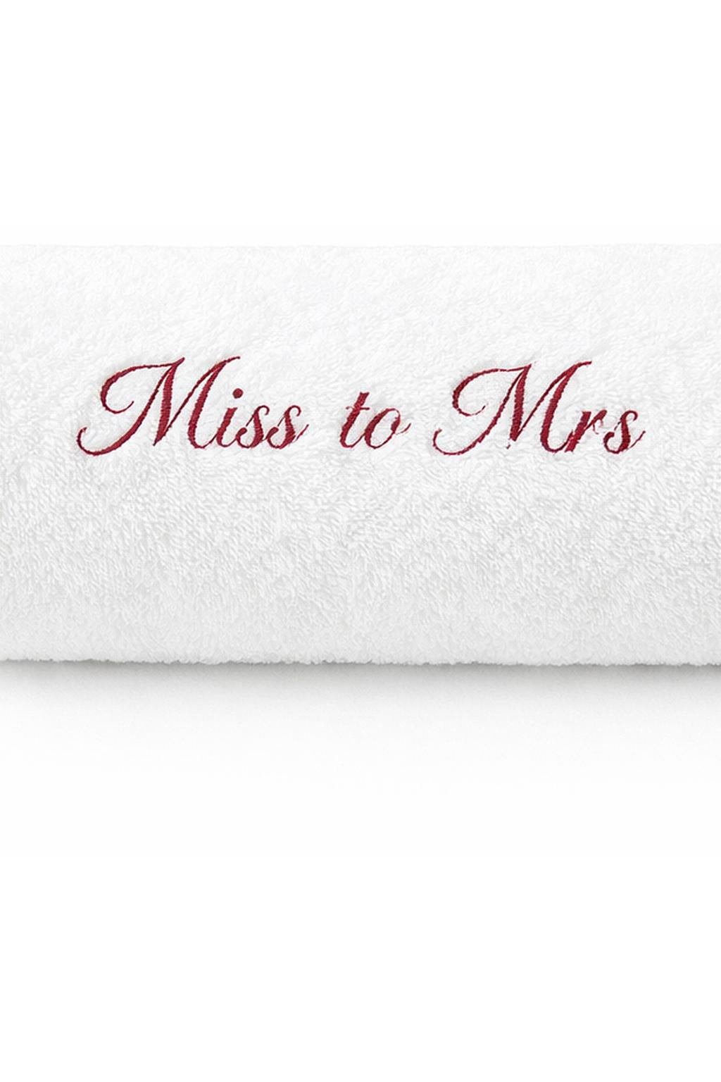 Personalised embroidered Bridal bath towel or sheet