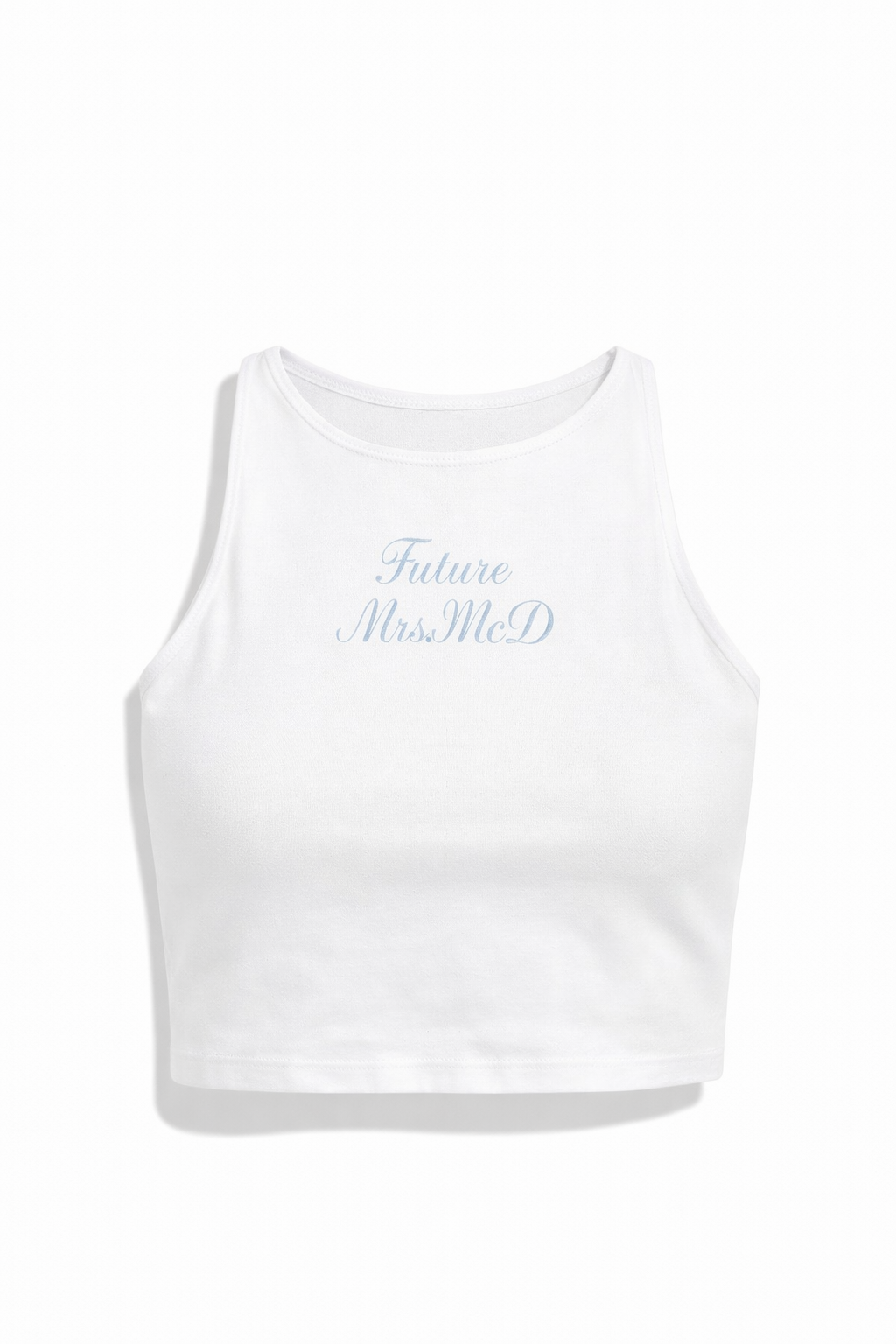 Personalised Bridal embroidered cropped tank top
