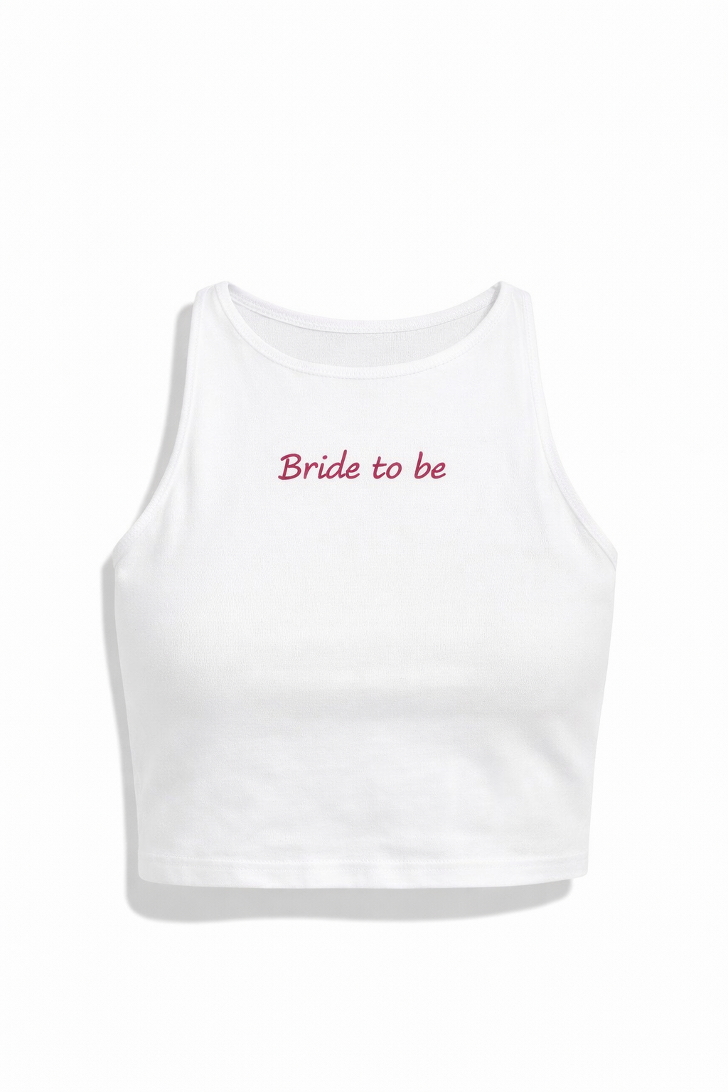 Personalised Bridal embroidered cropped tank top