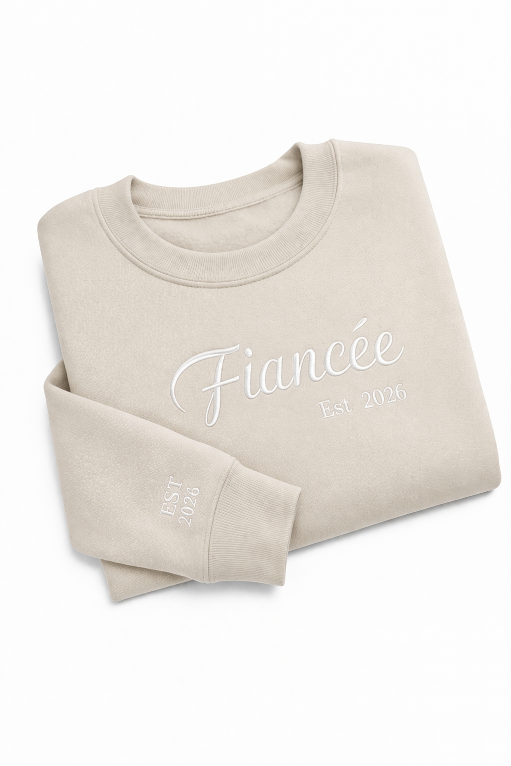 Fiancée personalised embroidered sweatshirt
