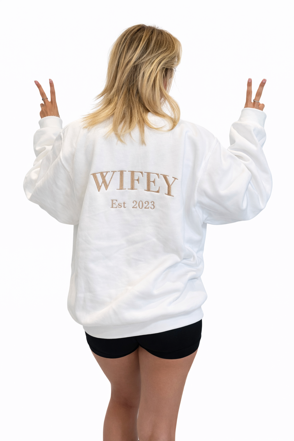 Personalised wifey back detail sweatshirt