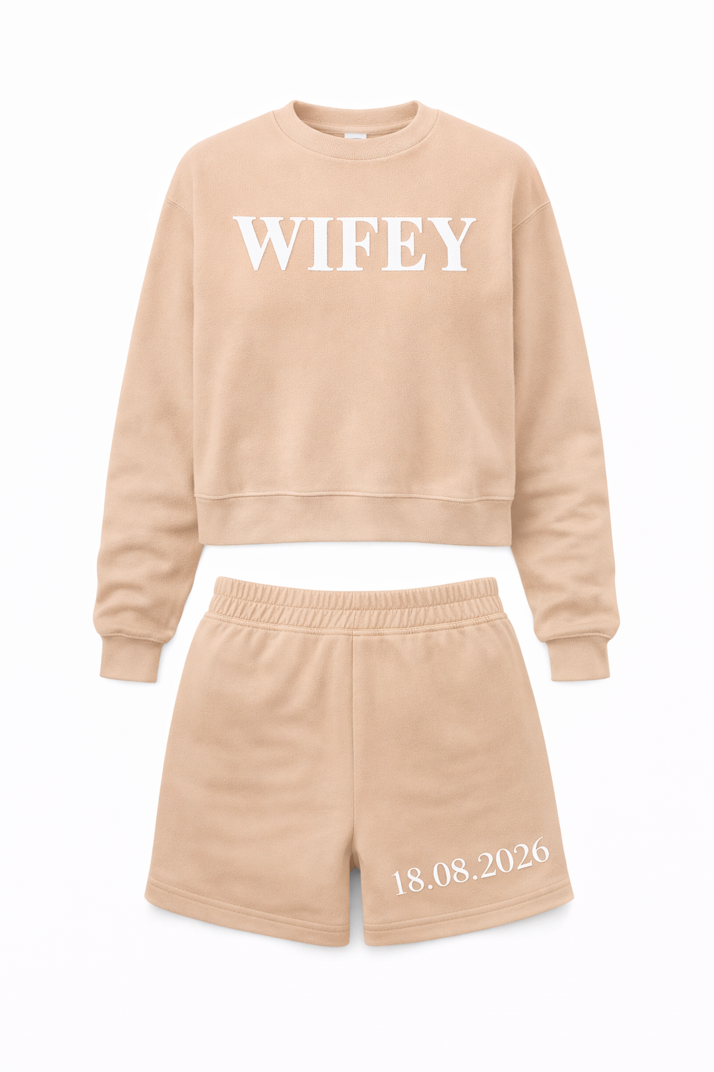Personalised Bridal sweater & sweatshorts co ord set