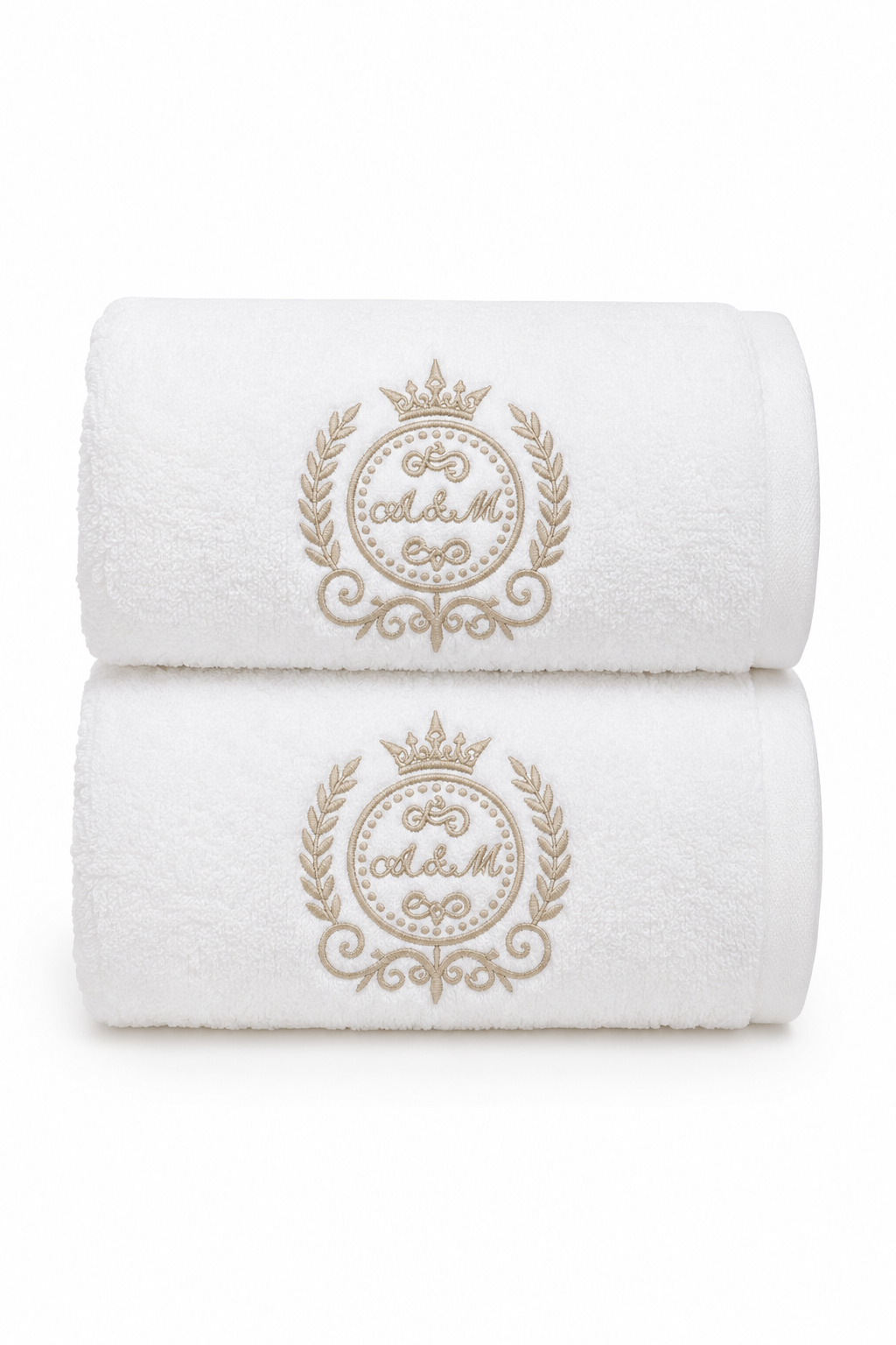 Personalised initial crest bath towel or sheet
