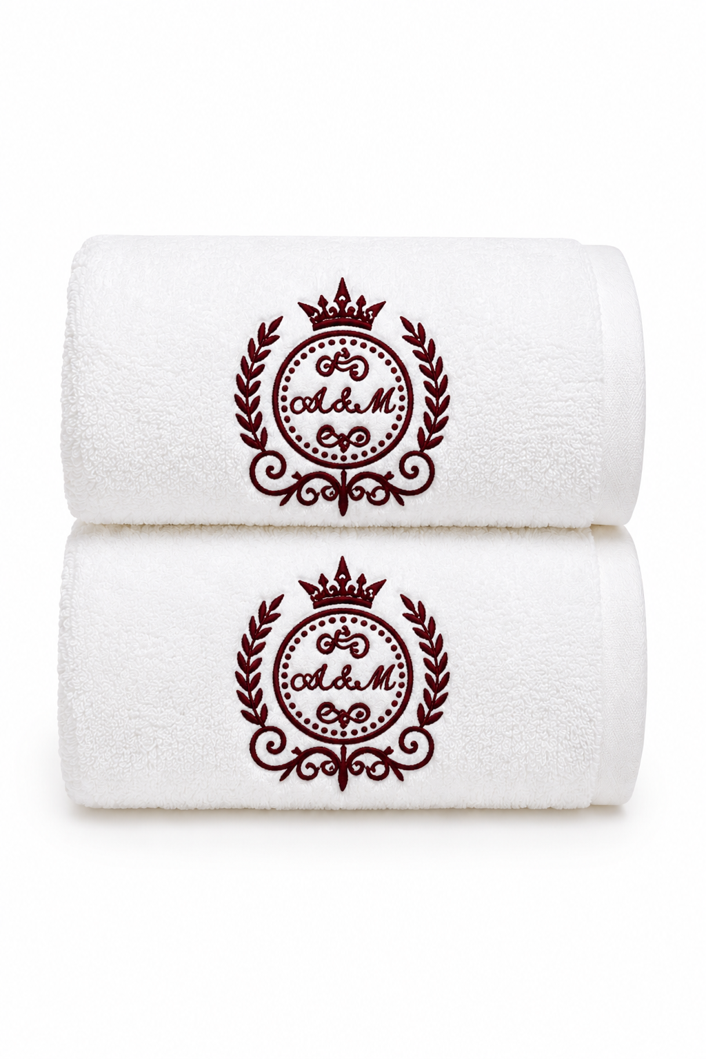 Personalised initial crest bath towel or sheet
