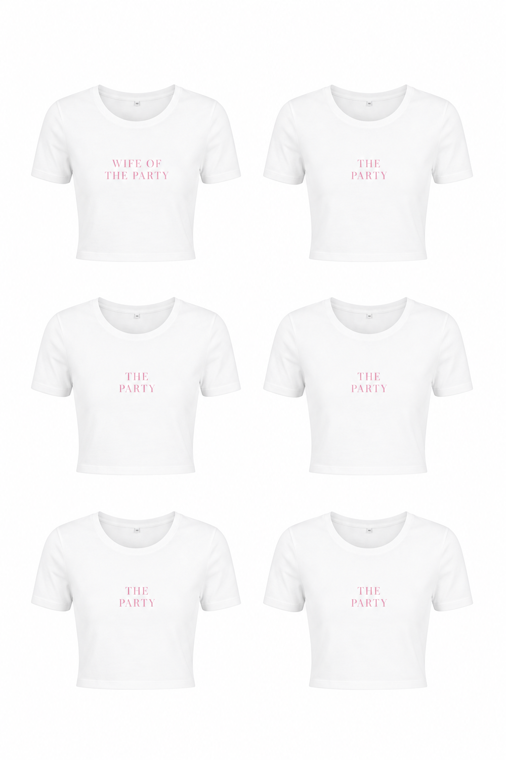 Custom Bridal fitted crop tshirt, single or bundle