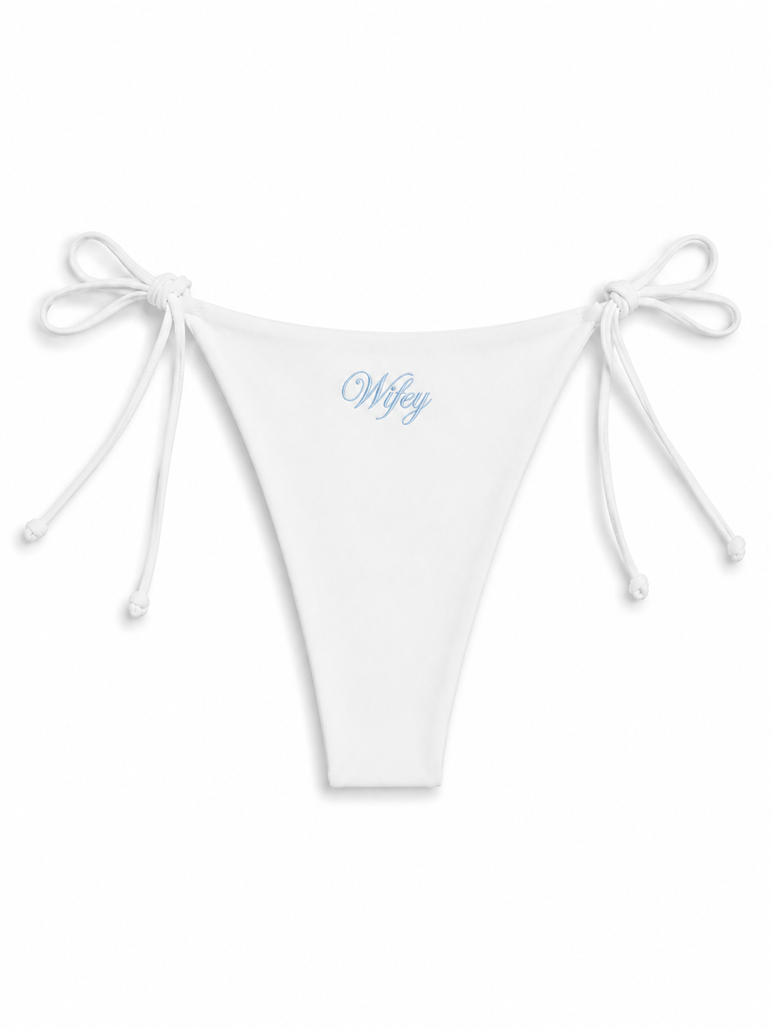 personalised white cheeky bikini bottoms