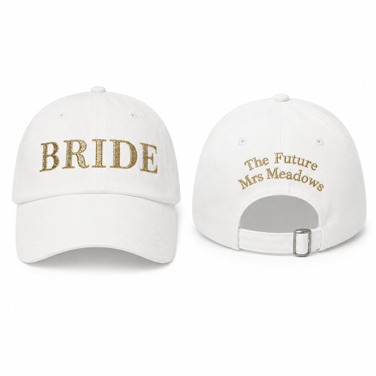 Personalised Front & back bridal cap